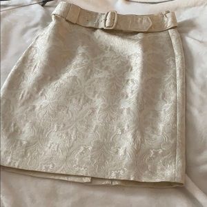 Ann Taylor white/silver Size 4 skirtNWT